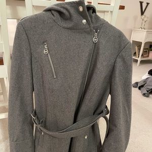 Michael kors women’s grey peacoat 14